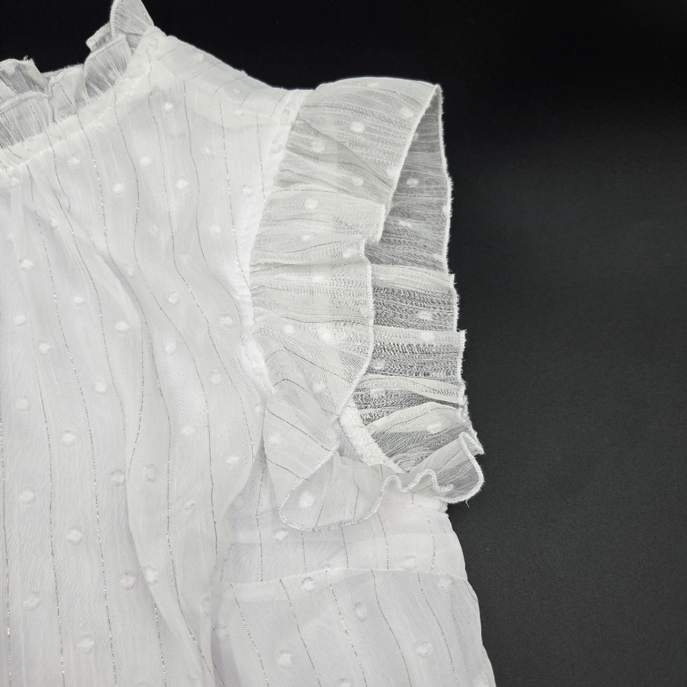 White Ruffled Top - Picture 2 of 6